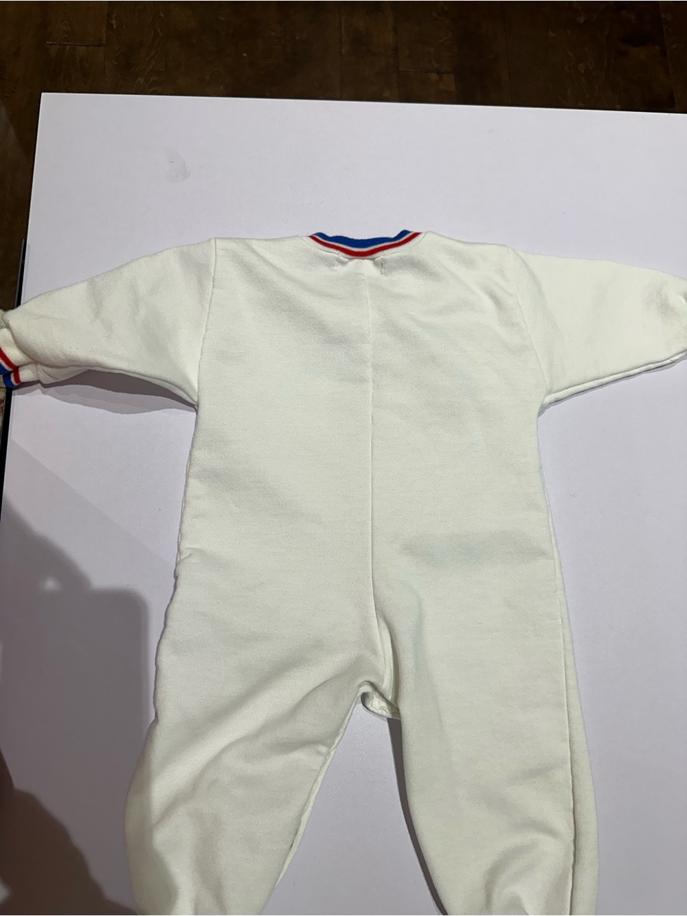 OshKosh B'gosh White Infant Tee with Red and Blue Trim - Picture 2 of 3